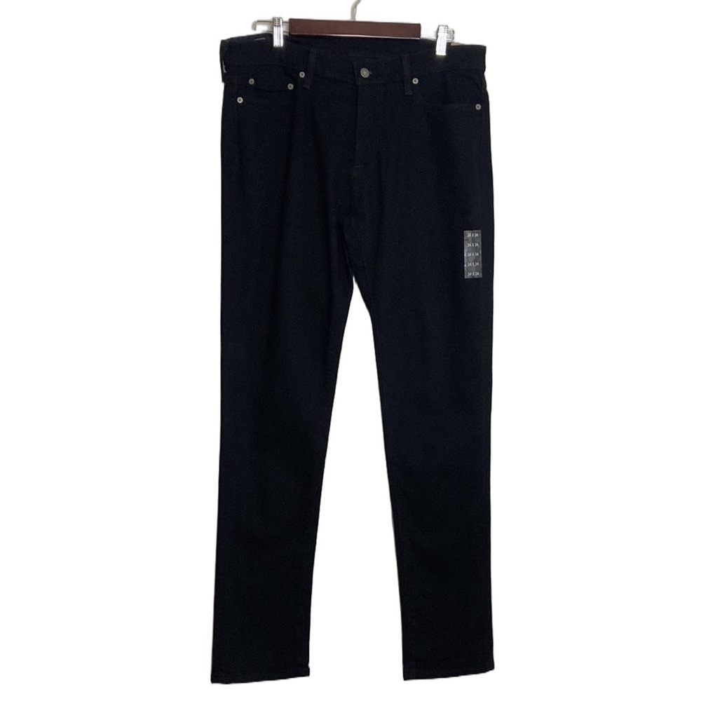 Abercrombie & Fitch Jeans Mens 34 x 34 Black Rustin Althetic Slim Stretch Taper
